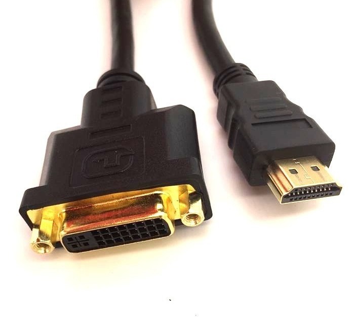 Провод HDMI (папа) - DVI (мама) 1 метр (переходник)